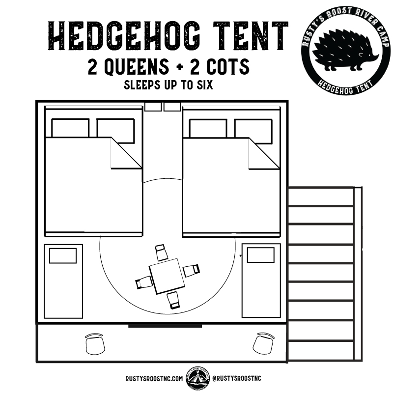 Hedgehog Tent Rusty's Roost River Camp