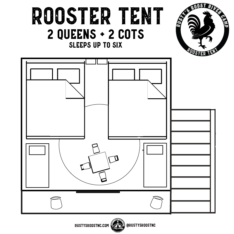 Rooster Tent Rusty's Roost River Camp
